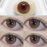 Popxstar  2Pcs Blue Eye Korean Lenses Fashion Anime Color Contact Lenses for Eyes With Diopters Prescription Beauty Pupil Makeup