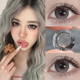 Two Pieces Brown Colored Contact Lenses Big Eyes Lenses Students Beautiful Round Contact Lenses Cosmetics Eye Contact Natural