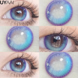 1 Pair color  Korean Fashion Lenses Pink Anime Lenses Comics Gilr Tears Lens Blue Lenses for Eyes Green Lenses for Party