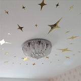 Popxstar 50Pcs Vogue Removable 3D Star Shape Mirror Effect Popular Home Decor Wall Art Decals Stickers