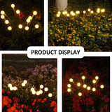 Popxstar Solar LED Light Outdoor Waterproof Garden Sunlight Powered Landscape Lights Firefly Garden Lights Lawn Garden Decor Solar Light