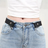 Popxstar Simple And Fashionable Women'S Belt Elastic Lazy Men'S Belt Woven Invisible And Seamless Unisex Jeans Belt Length Adjustable