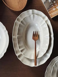 Popxstar  Camus Say Classic Medieval Sle Dert And Main Course Plate Sal Plate Cerc Pure Color French Sle Dining Utensils
