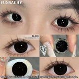 Popxstar 1 Pair Red Cosplay Contact Lenses for Eyes Vampire Black White Lenses for Halloween Eye Makeup Eye Contacts Beauty Lens