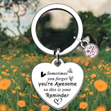 Popxstar Inspirational Key Chain Ring Sometimes You Forget You're Awesome keychains pendant Graduation Gift