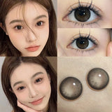 Popxstar  2PCS Contact Lenses with Degree -0.00 to-8.00 Blue Eye Green Korea Lens Purple Black Makeup Beauty Pupils Fast Delivery