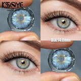 Popxstar  2Pcs Best Selling Contacts Colored Lenses Myopia Degree -0.00 to -8.00 Blue Green Grey Series Soft Lens EyeBeauty Pupil