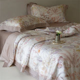 Luxury 100% Lyocell Floral Pattern Summer Blanket Set or 1Pcs Natural Eucalypthus Fabric Cooling Quilt Silk Filling Comforter