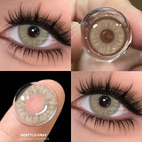 1 Pair Color Contact Lenses for Eyes Color Eye Lens Brown Eye Lenses  Gray Pupils Lens Yearly Black Contacts