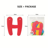 Popxstar Colorful Letter Birthday Pull Flag Baby Kids Birthday Party Decorations Party Background Decor Bunting Banner