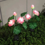 Simulated Flower Solar Lotus Light LED Solar Lotus Lawn Ground Mounted Light Festival Outdoor Scene Layout Atmosphere Light