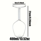 Popxstar  Creative Design Inverted Red Wine Inverted High Footed Red Wine Glass High Borosilicate Glass Cocktail Glass Creative Gift