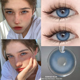 Popxstar  2pcs Colored Contact Lenses for Eye Natural Pupils Green Blue Contact Lenses Beauty Cosmetics High Quality Lens Yearly