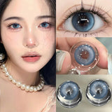 Popxstar  1 Pair Natural Lenses Color Contact Lenses for Eyes High Quality Blue Lenses Prescription Myopia Lenses Fast Shipping
