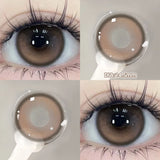 Popxstar  1 Pair(2pcs) Brown Beauty Colored Contact Lenses for Eyes Purple Halloween Lens Big Eye Lens Natural Look Gray Blue Lens