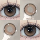 Popxstar  -1 Pair(2pcs) Brown Beauty Colored Contact Lenses for Eyes Purple Halloween Lens Big Eye Lens Natural Look Gray Blue Lens