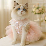 Various Pink Cat Princess Dress Puppy Bridal Party Attire Pet Skirt Tulle Skirt Costume for Small Dogs Cats