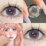 Colored Lenses For Eyes with Diopter Myopia Eyes Contacts Lens Beauty Pupil 1 Pair Natural Cosmetics Yearly New Free Shipping