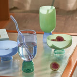 Popxstar Champagne Glass Handmade Color Glass Wine Goblet Juice Cup Heat-Resistant Water Cup Drinking Wine Glass Cocktail-glass