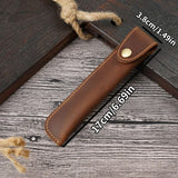Popxstar Retro Fountain Pen Case Genuine Leather Handmade Pencil Bag Pen Cover Stationery Creative Protective Cover School Supplies