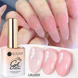 popxstar UR SUGAR 15ml Jelly Milky White Translucent Color Gel Polish Semi Permanent UV Gel Nail Art Soak Off Gel Varnish Latest Fashion
