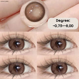 Popxstar Myopia Color Contact Lenses for Eyes Korean Lens Natural Color Lens Eyes Brown Lenses Colored Lenses with Diopters