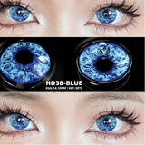 Popxstar Cosplay White Colored Contact Lenses 2pcs Crazy Red Contact Lenses Anime Black Eye Lenses Halloween Beauty Makeup Lens