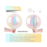 Popxstar  1/3/5pcs 22in/32in/50in rainbow color 4D holographic balloons, birthday party/music party/single, wedding party supplies