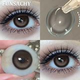 2pcs Polaris Red Contact Lenses for Eyes Natural Colorful Softlens Women Makeup Eye Contacts Yearly Brown Gray Lenses