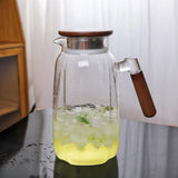 Popxstar  1.8L Pumpkin Glass Water Bottle Household Cold Kettle Kitchen Lemon Beverage Juice Drink  High Temperature Resistance Tea Pot