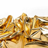 Popxstar Gold Shiny Color Four-sided Stretch Full Version Fabric for Wedding Dress Decoration Stage Performance Costume Fabri