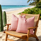 2PC 45x45cm Outdoor Waterproof Cushion Covers Farmhouse Throw Pillow Covers for Living Room Tent Patio Garden Couch Pillow Case
