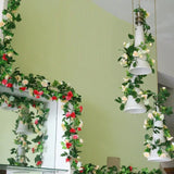 Popxstar 2.5M Artificial Flowers Peony Flower Vine for Wedding Home Room Christmas Decoration Garden Arch DIY Fake Flower Vine