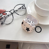 Five-pointed Star Earphone Case with Ring Buckle for  AirPods Pro3 Pro2 1 2 3 4 Pro Anti-fall Pentagram Wirless Headphone Cover