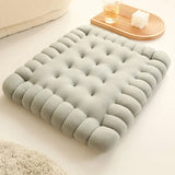 Popxstar Biscuit Shape Plush Cushion Soft Creative Pillow Chair Seat Pad Decorative Cookie Japanese Tatami Back Cushion Sofa Pillows