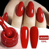 popxstar UR SUGAR 15ml Jelly Milky White Translucent Color Gel Polish Semi Permanent UV Gel Nail Art Soak Off Gel Varnish Latest Fashion