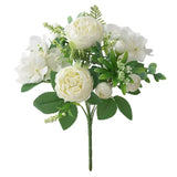 Popxstar Blue Silk Bouquets Artificial Forest Hydrangea Peony Bud Wedding Bride Hand Bouquet Home Garden Desktop Flower Arrangement Decor