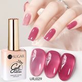 popxstar UR SUGAR 15ml Jelly Milky White Translucent Color Gel Polish Semi Permanent UV Gel Nail Art Soak Off Gel Varnish Latest Fashion