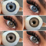 2pcs Colorcon Contact Lenses for Eyes Natural Brown Eye Colored Lenses Yearly Beautiful Lens Students Color Gray Lens