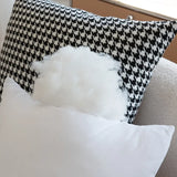 Popxstar Classic Black and White Houndstooth Pillow Cover for Home Chic Square Weave Houndstooth Cushion Cover for Modern Home Décor
