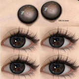 Colored Lenses For Eyes Beauty Makeup Yearly Brown Lenses With Degree Cosmetic Natural 2pcs/pair Myopic Large Diameter Lens