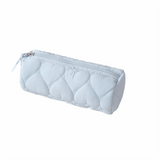 Multifunctional Large Capacity Pen Bag Soft Quilted Stationery Storage Bag Candy Color Portable Pencil Case School