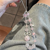 Popxstar Ins Style Sweet And Cute Versatile Mobile Phone Chain Star Mobile Phone Pendant Pink CCD Pendant Bow Camera Pendant