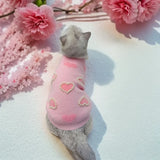 Blue Pearl Love Dog Sweater Spring Autumn Pet Knitted Clothes for Small Dog Teddy Cat Clothes Pet Soft Pullover Beautiful Supply