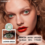 Popxstar  1 pair Green Color Series Contact Lenses for Eyes Natural Blue Lenses Eye Makeup Beauty Pupils Yearly Use Cosmetics Len