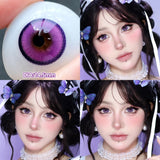 Popxstar  2pcs/pair Beauty Purple Contact Lenses for Eyes Myopia Colored Contact Lenses Natural Blue Lens Fashion Cosplay Pupils