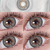 Popxstar 1 Pair Colored Contact Lenses with Degree Myopia Eye Lenses Gray Contact Blue Lens Green Eye Lenses