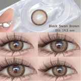 Popxstar 1 Pair Big Eye Korean Lenses Colored Contact Lenses with Degree Myopia Lenses Green Lenses Black Lenses Prescription