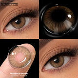 Popxstar  1pair Brown Color Contact Lenses Gray Fashion Lenses Brown Colored Lens Gray Beauty Pupils purple Softlenses eye makeup