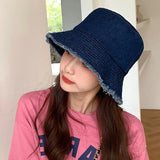 Popxstar Summer Sun Hat Bucket Hat for Men Women Cotton Bob Panama Girls Beach Travel Outdoor Reversible  Fisherman Hat